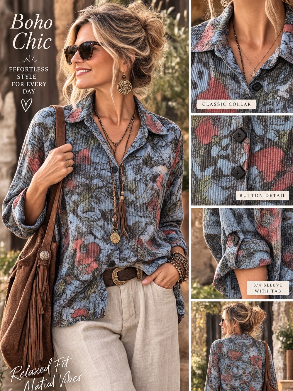 Et’Lois Artistic button down shirt size XL